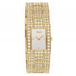 D&G Dolce&Gabbana női Quartz óra karóra val gyöngyház számlap kijelző és arany nemesacél szíj DW0007 D&G