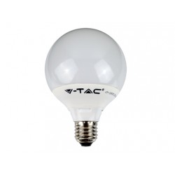V-TAC E27 LED lámpa (10W/200°) G95 - hideg fehér