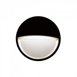 V-TAC StepLight-L LED lépcsővilágító - kör, fekete (3W) természetes fehér
