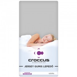 Croccus Home Jersey gumis lepedő 160x200, szürke