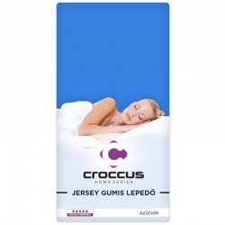 Croccus Home Jersey gumis lepedő 160x200, azúrkék