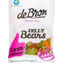DeBron glutén- és cukormentes "JELLY BEARS" zselés mackók gumicukor 90g (12 db)