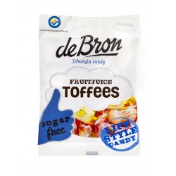 DeBron cukor-és gluténmentes FRUITJUICE TOFFEE olvadós rágó mix 90 g (12 db)