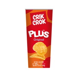 Crik Crok gluténmentes burgonya chips hengeres dobozban 100g SÓS (15 db)