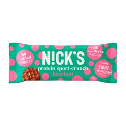 Nicks glutén-, és hozzáadott cukormentes sport crunch fehérjeszelet MOGYORÓS 40g (25 db)