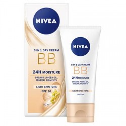 NIVEA BB 5in1 Bőrszépítő Hidratáló Arckrém Normál/Sötétebb Tónusú Bőrre 50ml